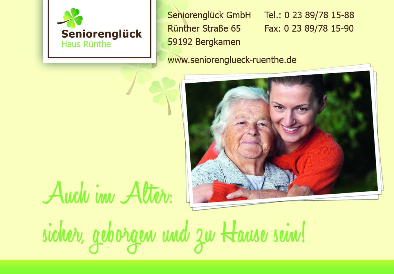 Seniorenglück Haus Rünthe – Heimfinder NRW