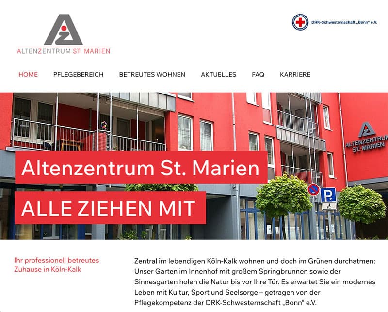 Altenzentrum St. Marien – Webseite